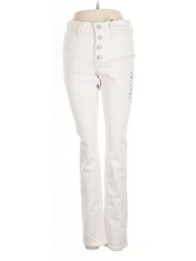 Levi's High-Rise White Button-Fly Jeans